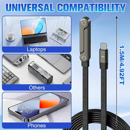 Încărcare Ultra Rapidă 240W + Suport Integrat pentru Telefon