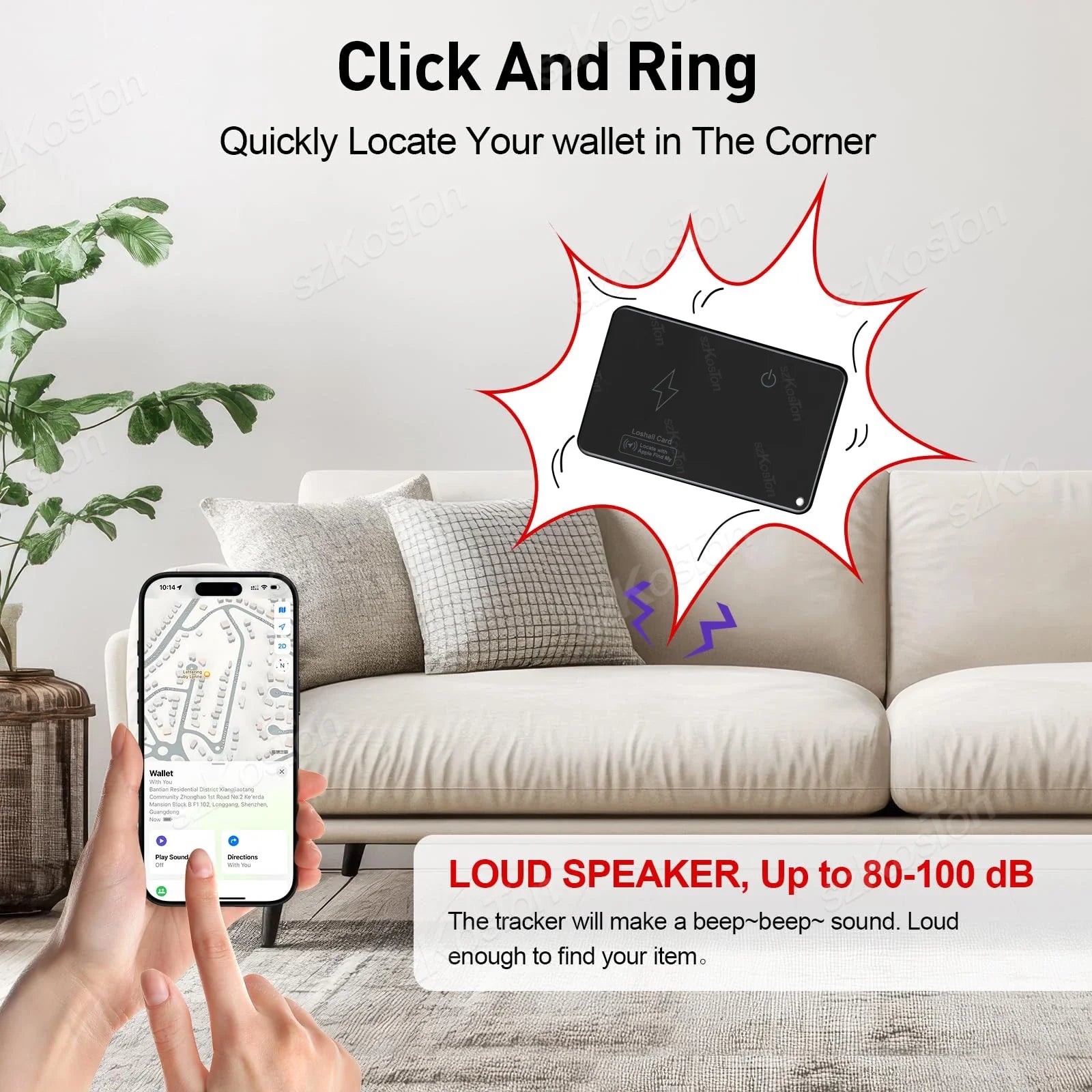Card cu GPS-Compatibil cu Apple Find My
